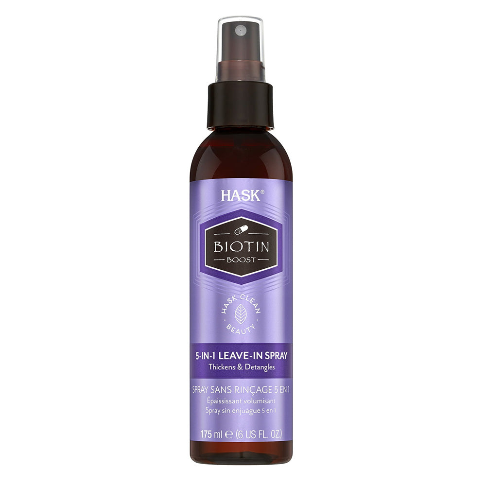 Hask Biotin Thickening and Detangling 5 in 1 Leave In Hair Spray 6Oz (175ml)